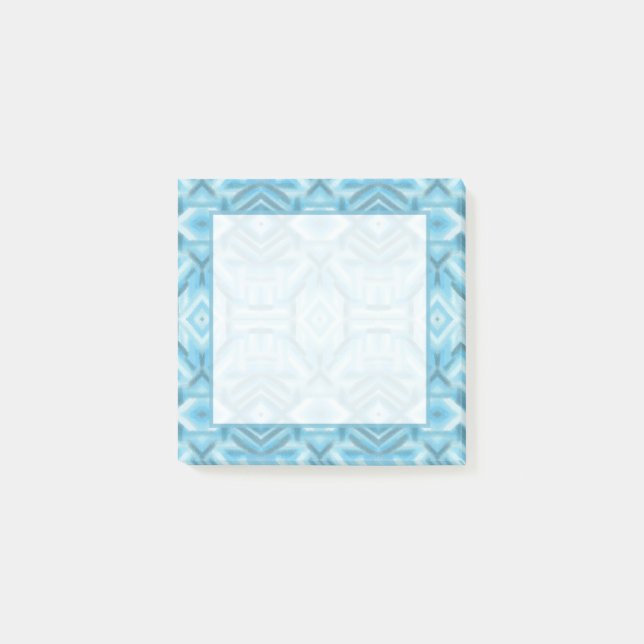Staccato Light Blue Abstract Soft Pastel Art Post-it Notes (Front)