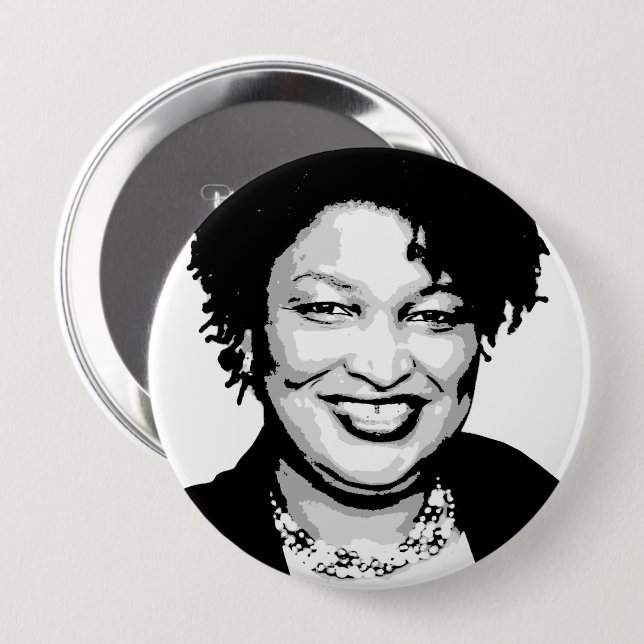 Stacey Abrams 10 Cm Round Badge (Front & Back)