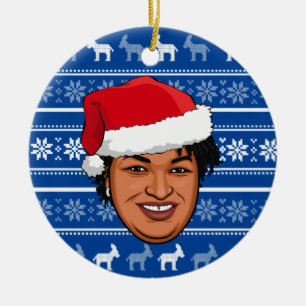 STACEY ABRAMS Christmas Ceramic Ornament