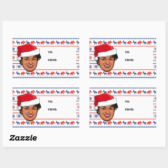 STACEY ABRAMS Christmas Rectangular Sticker (Sheet)