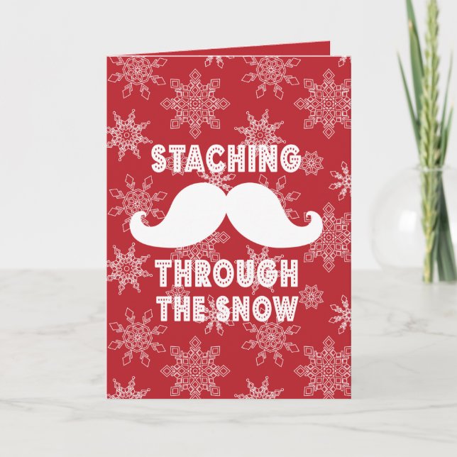 STACHING THROUGH THE SNOW GREETING CARD (Front)