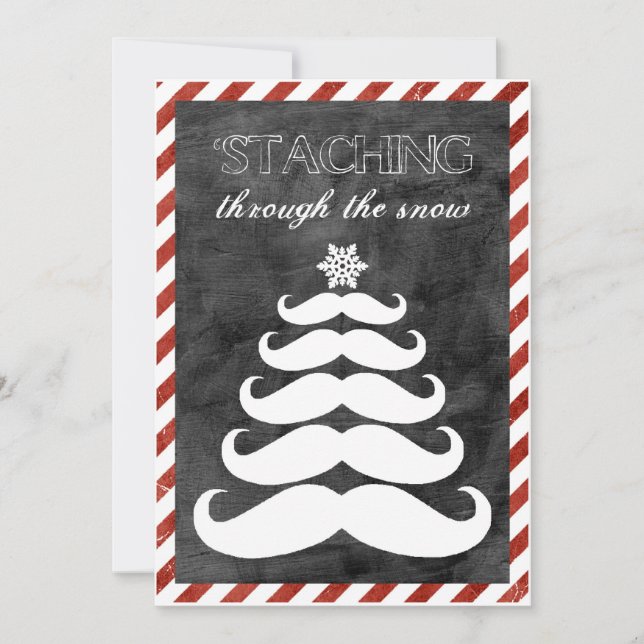 'Staching Through the Snow, Photo Christmas Card (Front)