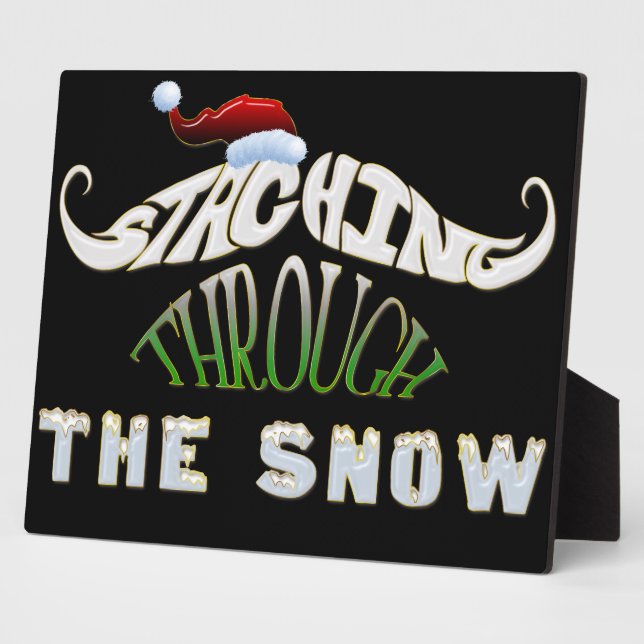 Staching Through the Snow Plaque (Side)