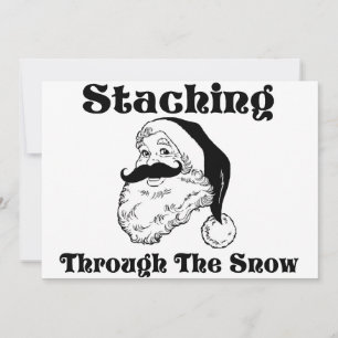 Staching Through The Snow Santa Invitation