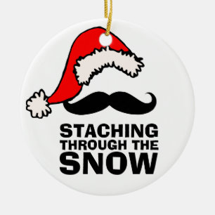 Staching Through The Snow Santa Moustache Ornament