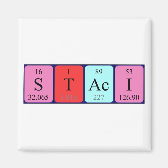 Staci periodic table name magnet (Front)