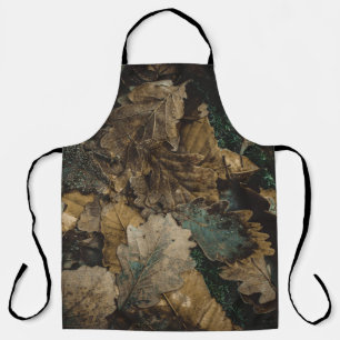 Stack of assorted leaves photo apron