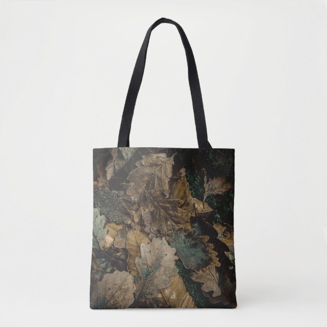 Stack of assorted leaves photo tote bag (Front)