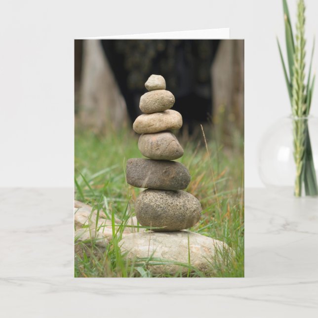 Stack Of Balanced Rocks Card (Front)