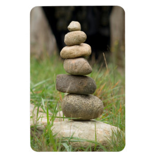 Stack Of Balanced Rocks Magnet