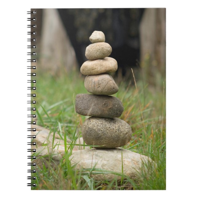 Stack Of Balanced Rocks Notebook (Front)