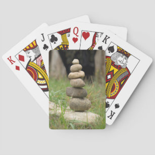 Stack Of Balanced Rocks Playing Cards