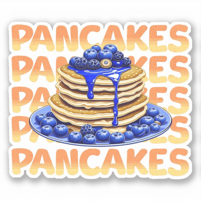 Stack of Blueberry Pancakes (Front)