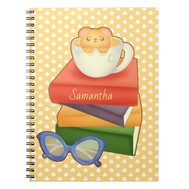 Stack Of Books And Tea Cup Bear (Front)