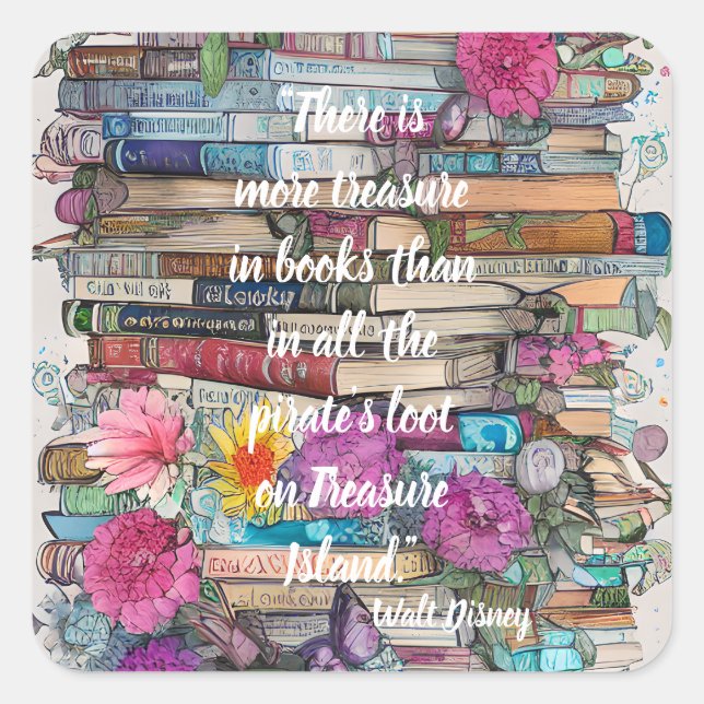 Stack of Books Books Square Sticker (Front)