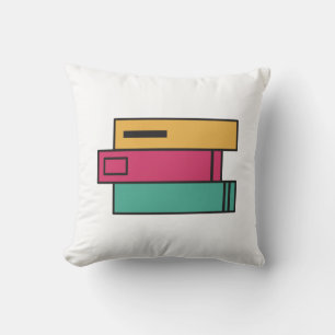 stack of books cushion