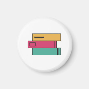stack of books magnet