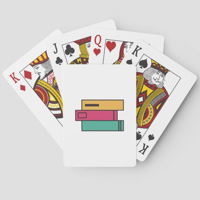 stack of books playing cards (Back)