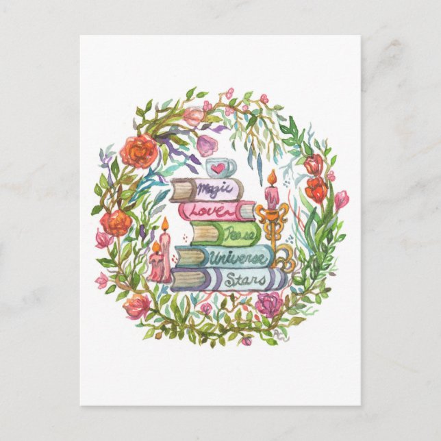 Stack of Books Postcard (Front)