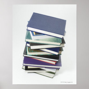 Stack of books poster