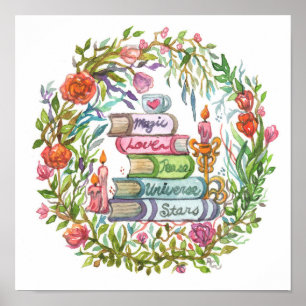 Stack of Books Poster