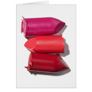 Stack of broken lipstick