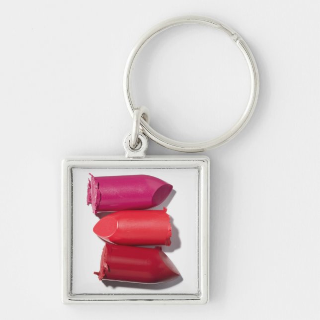 Stack of broken lipstick key ring (Front)