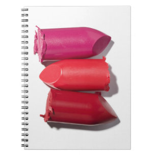 Stack of broken lipstick notebook