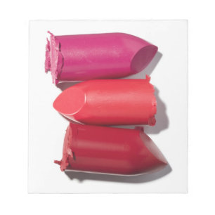 Stack of broken lipstick notepad