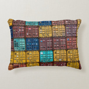 Stack of cargo trailer decorative cushion