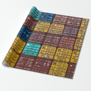 Stack of cargo trailer wrapping paper
