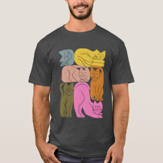 Stack Of Cats girl T-Shirt