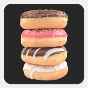 Stack of Doughnuts Square Sticker