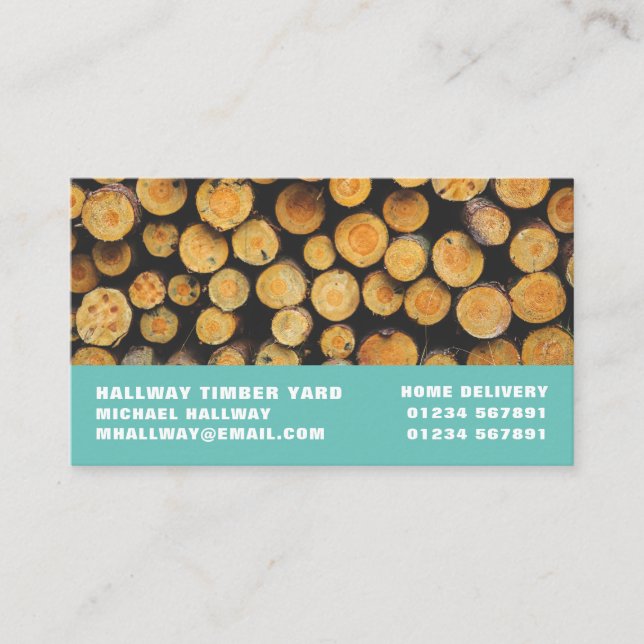 Stack of Firewood, Lumber/Timber/Wood Yard Business Card (Front)