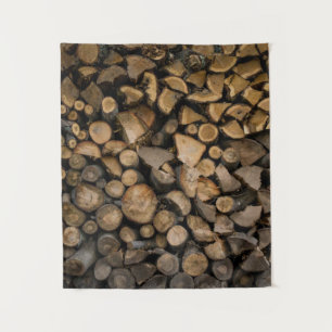 Stack of firewoods tapestry