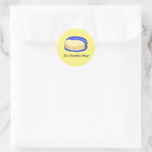 Stack of Flour Tortillas Classic Round Sticker