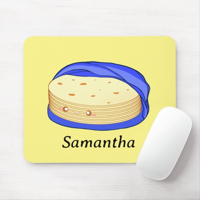 Stack of Flour Tortillas Mouse Pad (With Mouse)