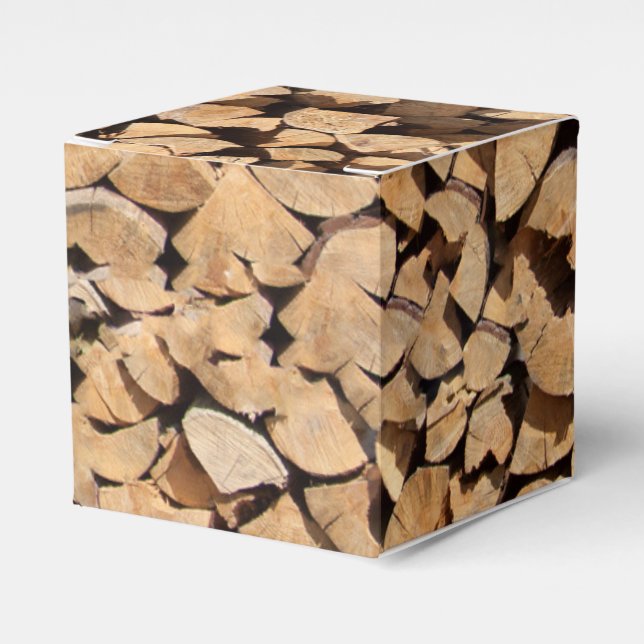 Stack Of Logs Favour Box (Front Side)