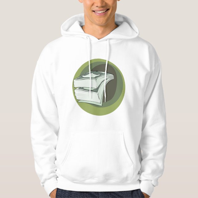 Stack of Money Cash Green Backs Hoodie (Front)