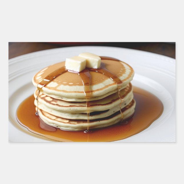 Stack Of Pancakes Rectangular Sticker (Front)