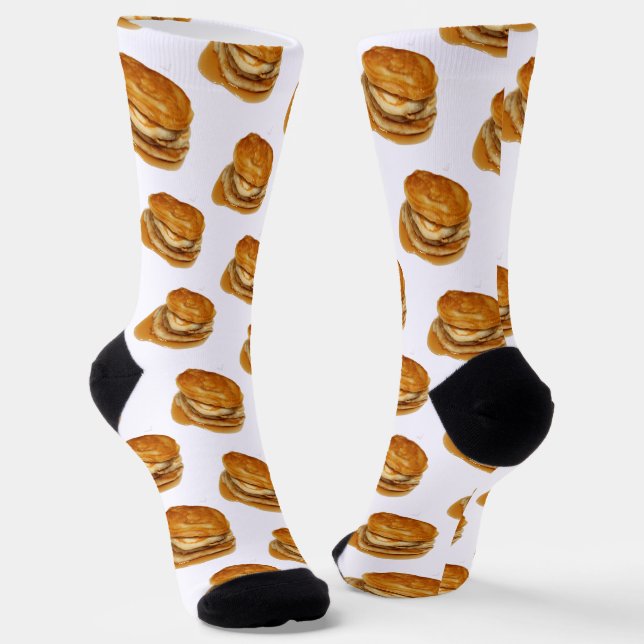 Stack of Pancakes Socks (Angled)