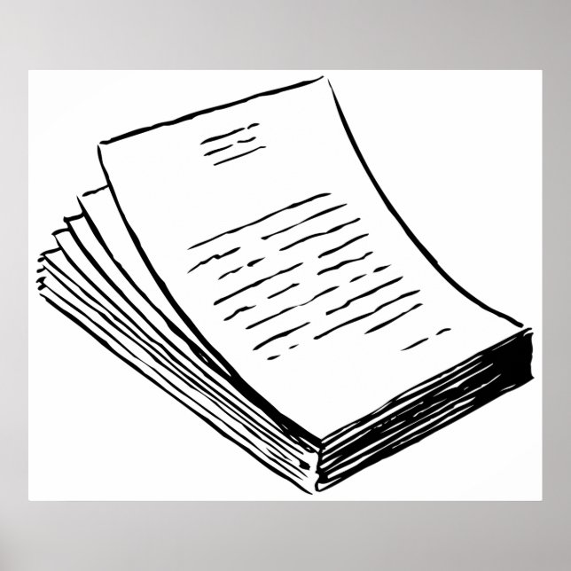 Stack Of Paper Poster (Front)