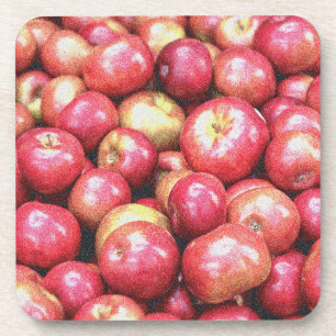 "Stack of Red Apples Fruit" Cute Photo. Buy Now Coaster