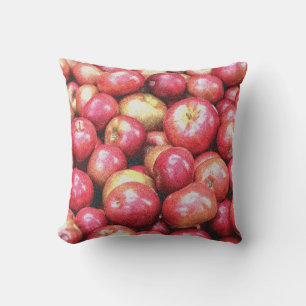 "Stack of Red Apples Fruit" Cute Photo. Buy Now Cushion