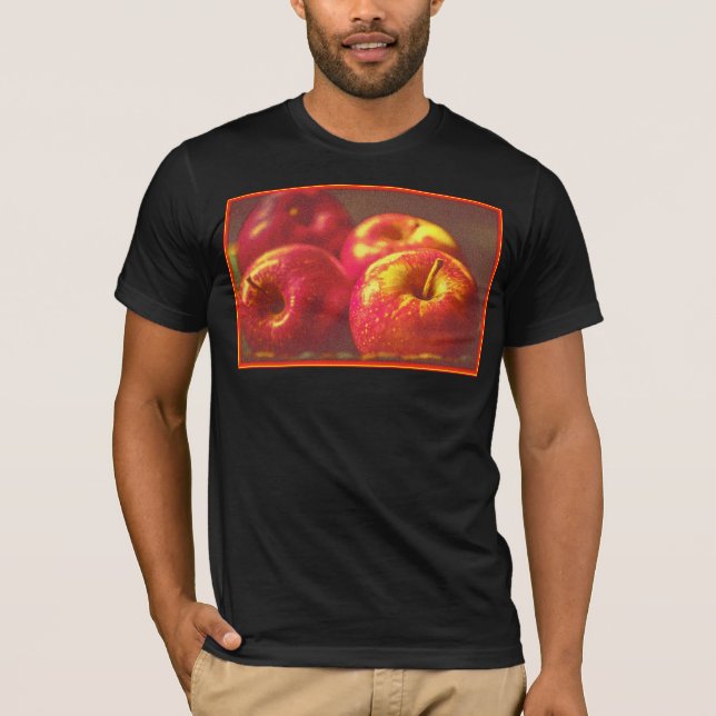 "Stack of Red Apples Fruit" Cute Photo. Buy Now T-Shirt (Front)