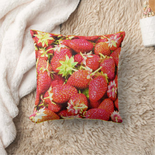 "Stack of Strawberries Fruit" Cute Photo. Buy Now Cushion