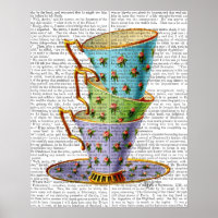 Stack Of Three Vintage Teacups