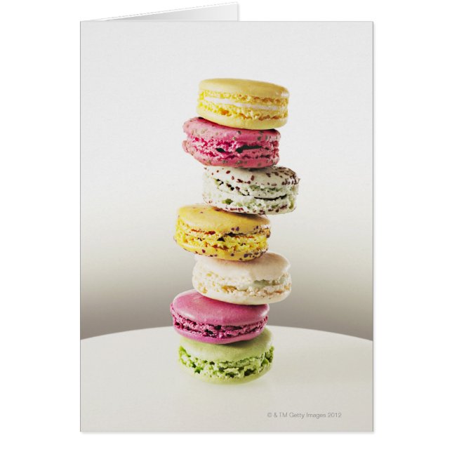 Stack of vibrant macaroons (Front)