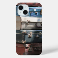 Stack of Vintage Suitcases