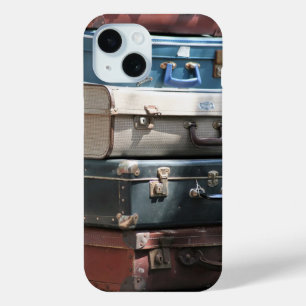 Stack of Vintage Suitcases iPhone 15 Case